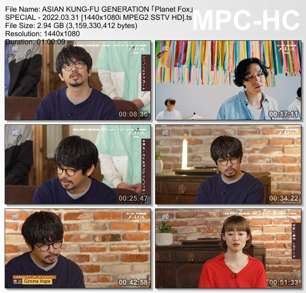 [TV-Variety] ASIAN KUNG-FU GENERATION「プラネットフォークス」SPECIAL (SSTV 2022.03.31)