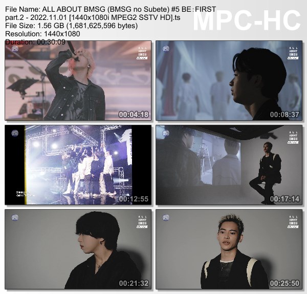 [TV-Variety] ALL ABOUT BMSG (BMSGのすべて) #5 BE:FIRST part.2 (SSTV 2022.11.01)