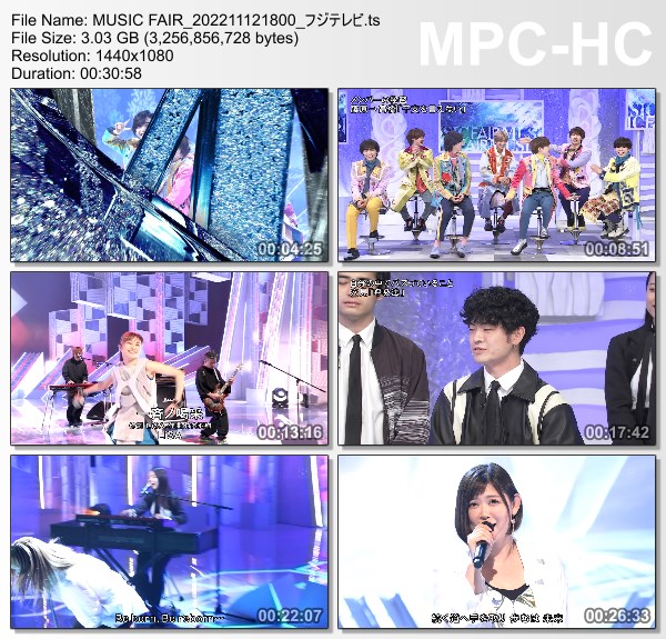 [TV-Variety] MUSIC FAIR – 2022.11.12