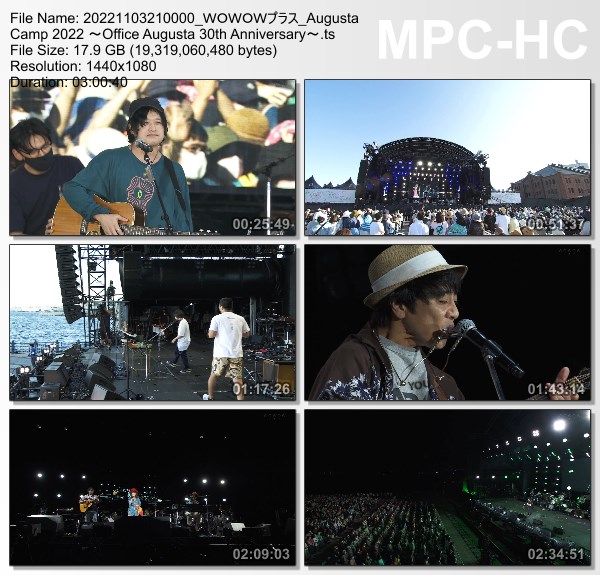 [TV-Variety] Augusta Camp 2022 ~Office Augusta 30th Anniversary~ (WOWOW Plus 2022.11.03)