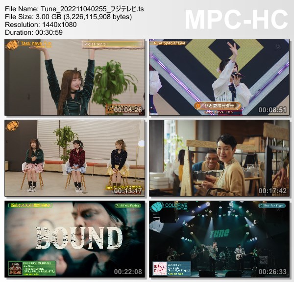[TV-Variety] Tune – 2022.11.04