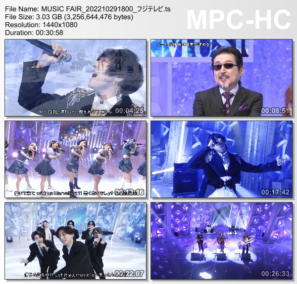 [TV-Variety] MUSIC FAIR – 2022.10.29