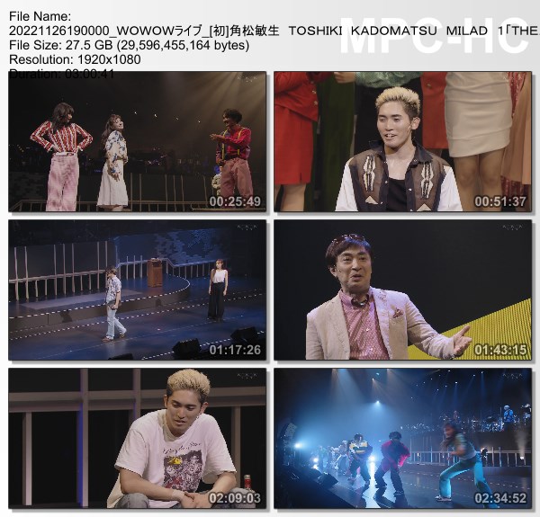 [TV-Variety] 角松敏生 – TOSHIKI KADOMATSU MILAD 1「THE DANCE OF LIFE ~The beginning~」(WOWOW Live 2022.11.26)
