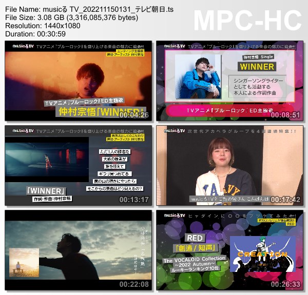 [TV-Variety] musicる TV – 2022.11.14