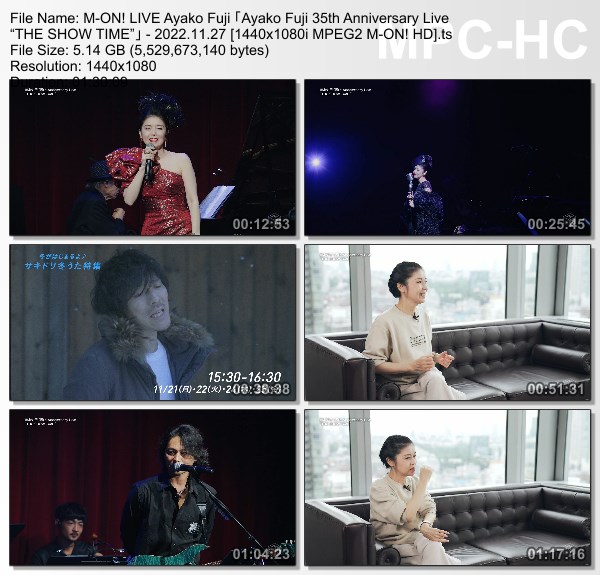 [TV-Variety] 藤あや子 35th Anniversary Live “THE SHOW TIME” (M-ON! 2022.11.27)