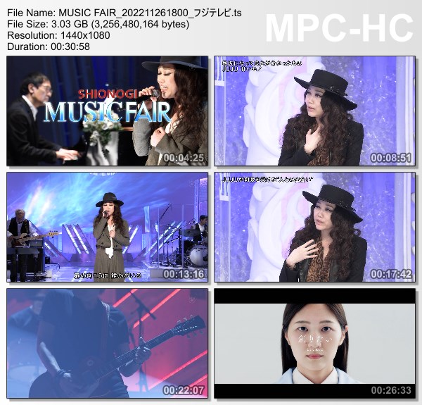 [TV-Variety] MUSIC FAIR – 2022.11.26