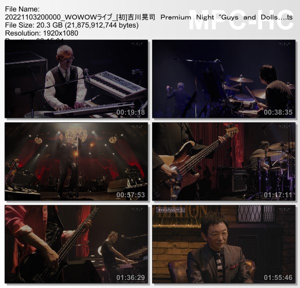 [TV-Variety] 吉川晃司 Premium Night “Guys and Dolls” presented by WOWOW『INVITATION』 拡大版 (WOWOW Live 2022.11.03)