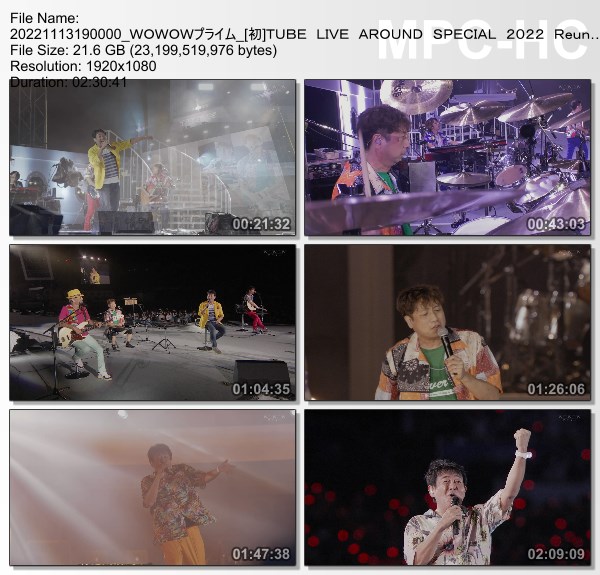 [TV-Variety] チューブ – TUBE LIVE AROUND SPECIAL 2022 Reunion (WOWOW Prime 2022.11.13)