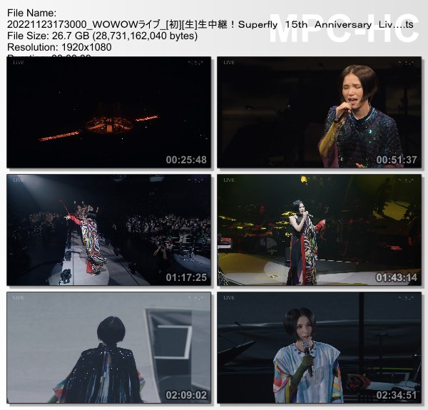 [TV-Variety] Superfly 15th Anniversary Live “Get Back!!” (WOWOW Live 2022.11.23)