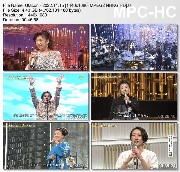 [TV-Variety] うたコン – 2022.11.15