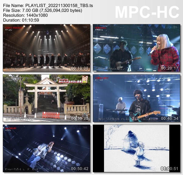 [TV-Variety] PLAYLIST – 2022.11.29
