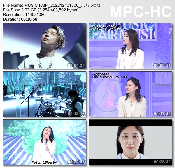 [TV-Variety] MUSIC FAIR – 2022.12.10