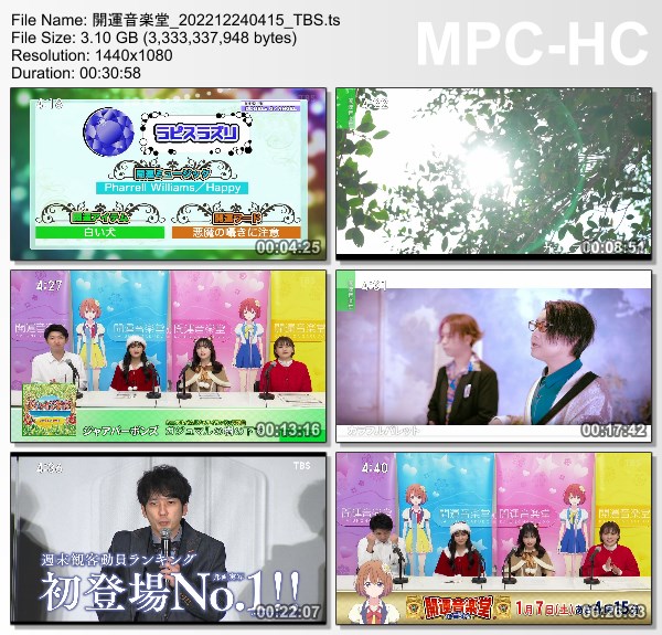 [TV-Variety] 開運音楽堂 – 2022.12.24