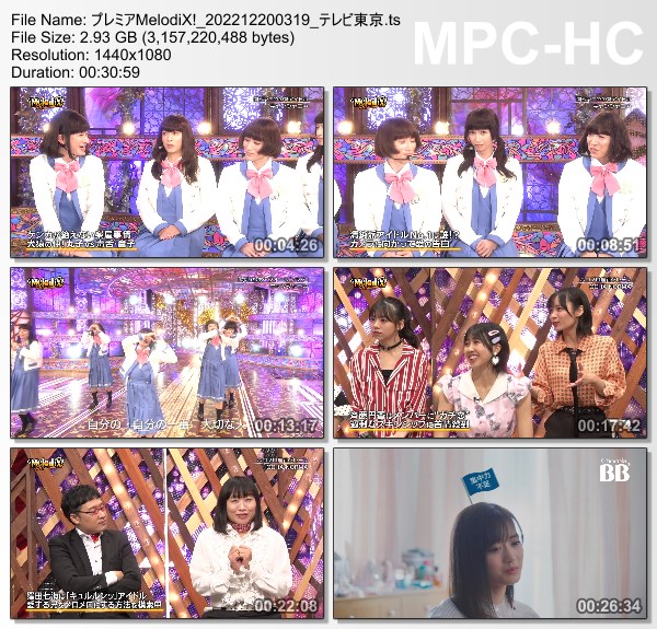 [TV-Variety] プレミアMelodiX! – 2022.12.19
