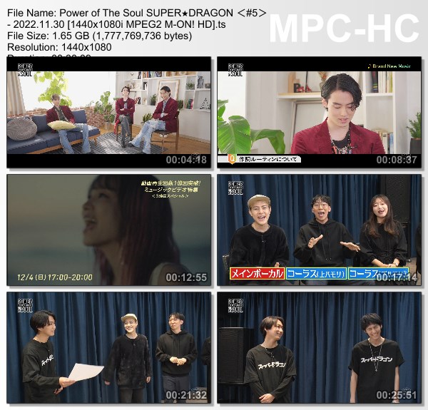 [TV-Variety] Power of The Soul SUPER★DRAGON  (M-ON! 2022.11.30)