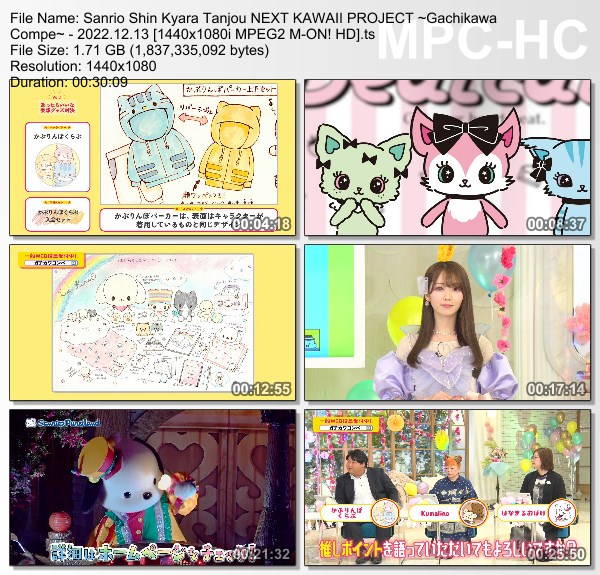 [TV-Variety] NEXT KAWAII PROJECT – サンリオ新キャラ誕生 NEXT KAWAII PROJECT～ガチカワコンペ～ (M-ON! 2022.12.13)
