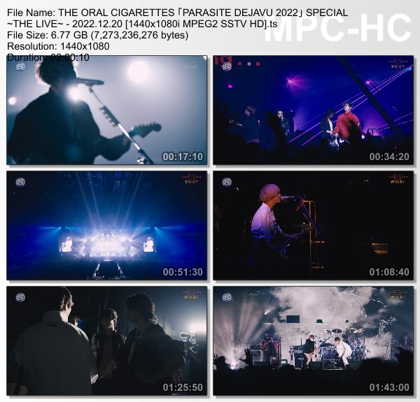 [TV-Variety] THE ORAL CIGARETTES “PARASITE DEJAVU 2022” SPECIAL ~THE LIVE~ (SSTV 2022.12.20)