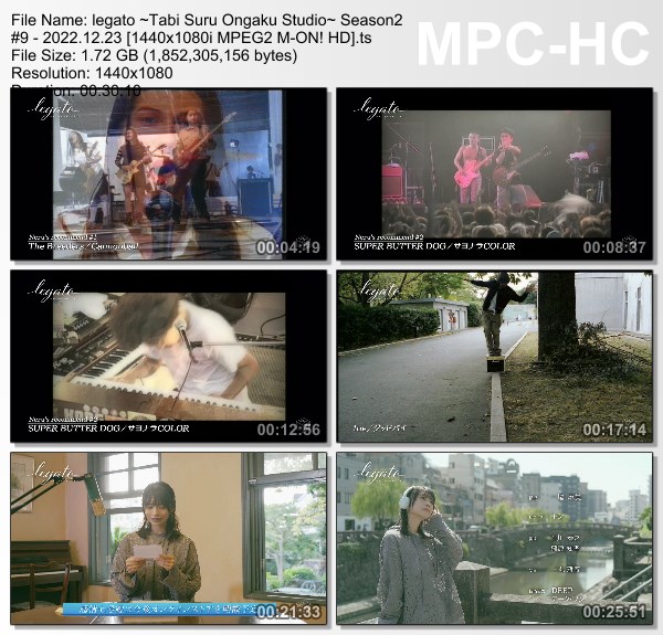 [TV-Variety] legato ～旅する音楽スタジオ～ Season2 #9 (M-ON! 2022.12.23)