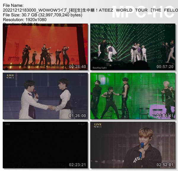 [TV-Variety] 에이티즈 – 生中継!ATEEZ WORLD TOUR [THE FELLOWSHIP : BREAK THE WALL] IN CHIBA (WOWOW Live 2022.12.12)