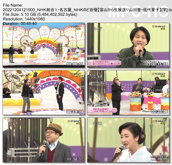 [TV-Variety] NHKのど自慢 – 2022.12.04