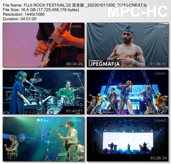 [TV-Variety] FUJI ROCK FESTIVAL’22 完全版 (フジテレビNEXT 2023.01.01)