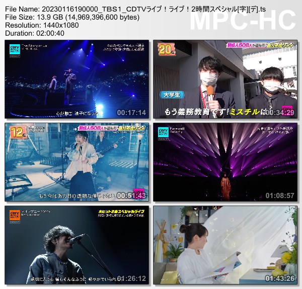 [TV-Variety] CDTVライブ！ライブ！ – 2023.01.16