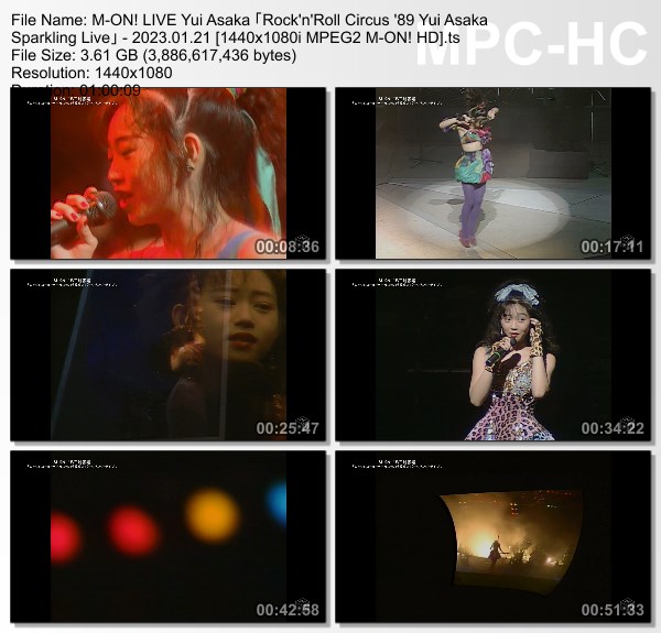 [TV-Variety] 浅香唯 「ロックンロール・サーカス’89 浅香唯スパークリング・ライブ」(M-ON! 2023.01.21)