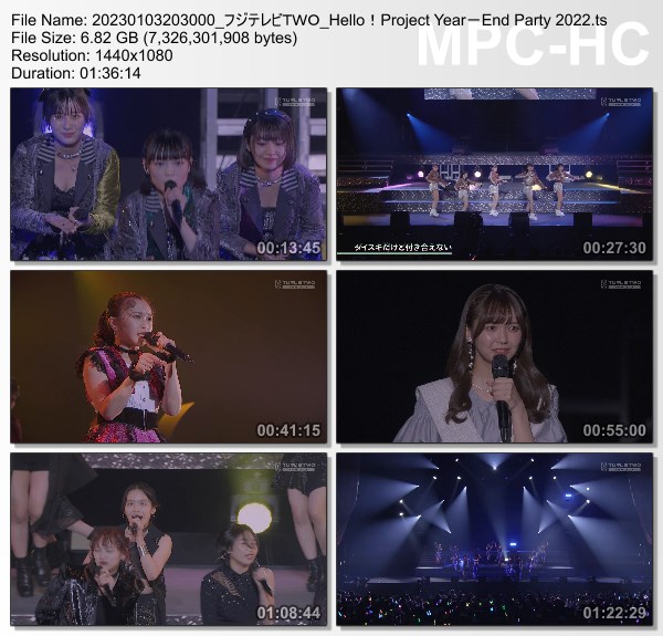 [TV-Variety] ハロー！プロジェクト – Hello! Project Year-End Party 2022 (FujiTV TWO 2023.01.03)