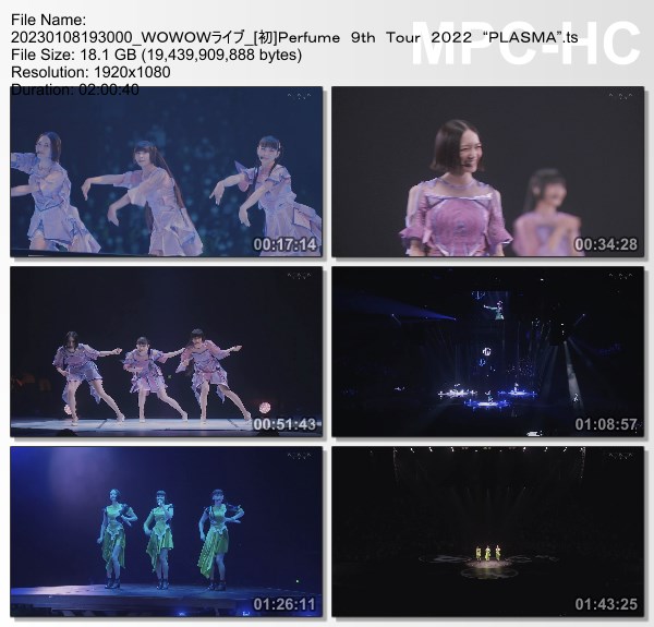 [TV-Variety] Perfume 9th Tour 2022 “PLASMA” (WOWOW Live 2023.01.08)