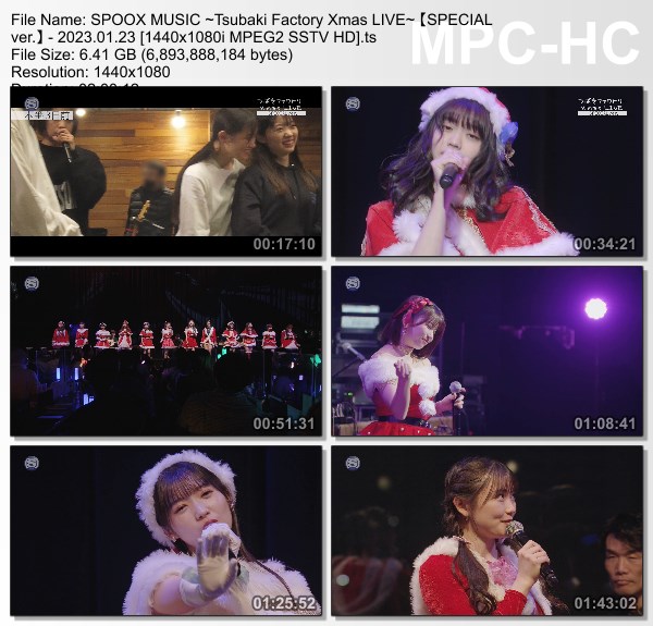 [TV-Variety] つばきファクトリー – SPOOX MUSIC～つばきファクトリーXmas LIVE～【SPECIAL ver.】(SSTV 2023.01.23)