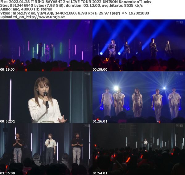 [TV-Variety] 鞘師里保 2nd LIVE TOUR 2022 UNISON 完全版 (TBS Channel 1 2023.01.28)