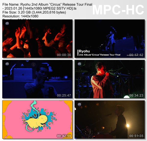 [TV-Variety] Ryohu 2nd Album “Circus” Release Tour Final (SSTV 2023.01.26)