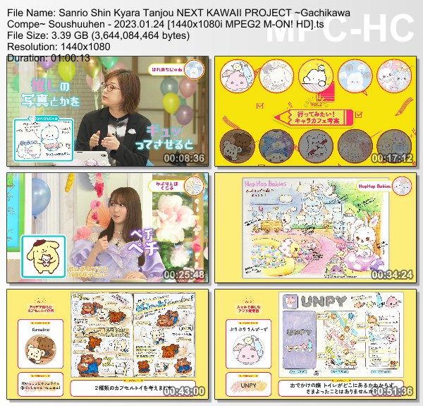 [TV-Variety] サンリオ新キャラ誕生 NEXT KAWAII PROJECT～ガチカワコンペ～ 総集編 (M-ON! 2023.01.24)
