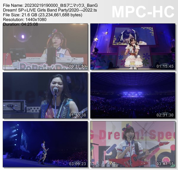 [TV-Variety] BanG Dream! Special☆LIVE Girls Band Party! 2020→2022 (BS Animax 2023.02.19)