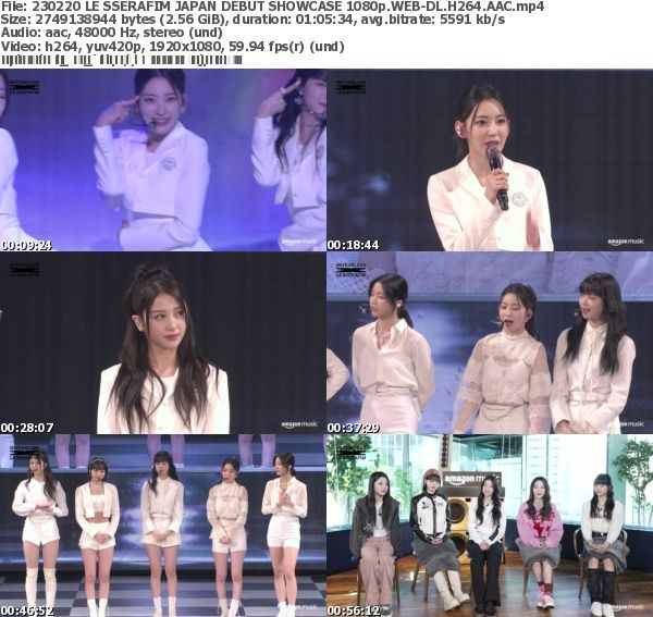 [TV-Variety] 르세라핌 – Amazon Music Live: LE SSERAFIM JAPAN DEBUT SHOWCASE ‘FEARLESS’ (2023.02.20)