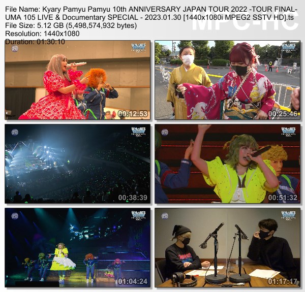 [TV-Variety] きゃりーぱみゅぱみゅ 10th ANNIVERSARY JAPAN TOUR 2022 -TOUR FINAL- UMA 105 LIVE & Documentary SPECIAL (SSTV 2023.01.30)