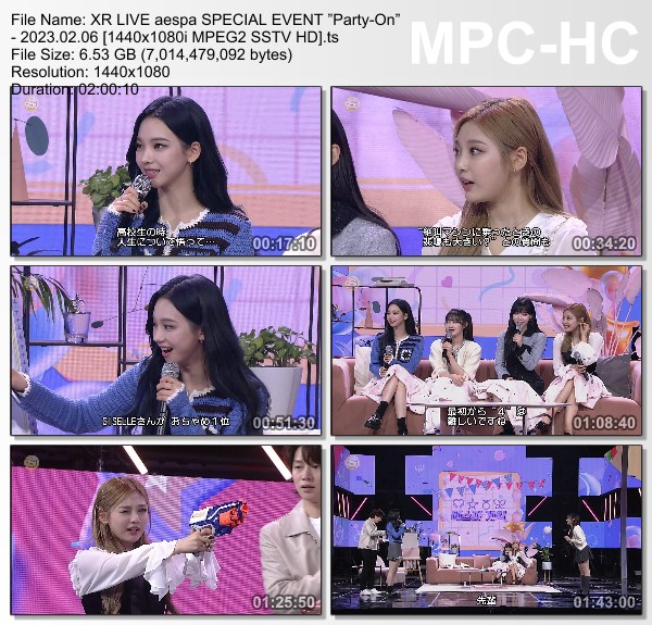 [TV-Variety] 스파 – XR LIVE aespa SPECIAL EVENT “Party-On” (SSTV 2023.02.06)
