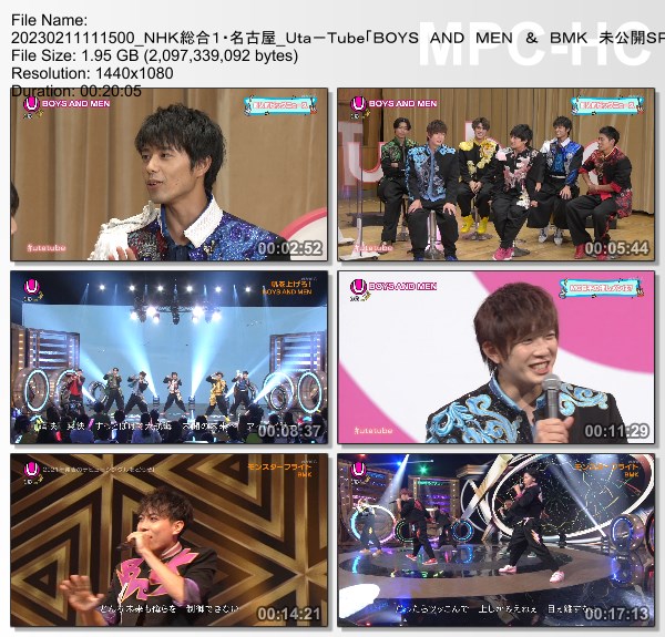 [TV-Variety] Uta-Tube「BOYS AND MEN & BMK 未公開SP」 (NHKG 名古 2023.02.11)