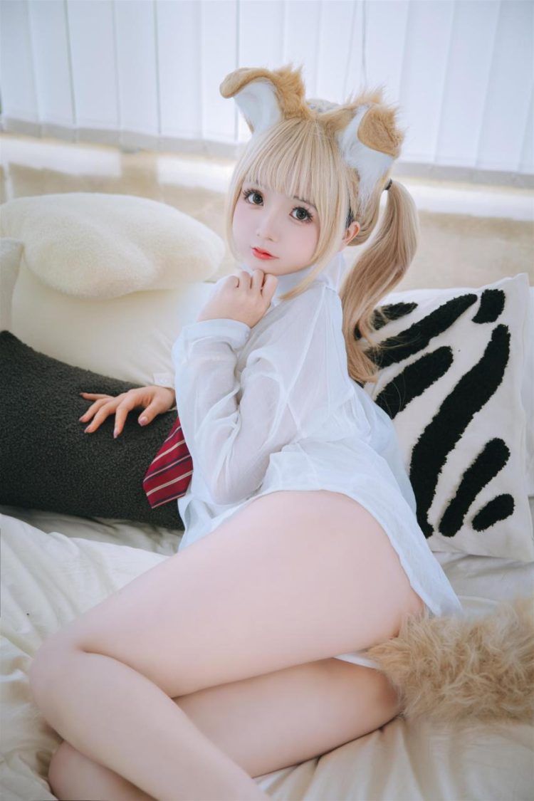 Cosplay 日奈娇 衬衫小狗 [100P]