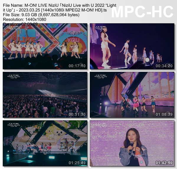 [TV-Variety] NiziU Live with U 2022 “Light it Up” (M-ON! 2023.03.25)