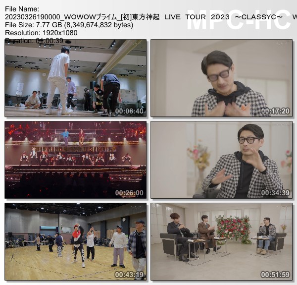 [TV-Variety] 東方神起 LIVE TOUR 2023 ~CLASSYC~ WOWOW SPECIAL Vol.1 (WOWOW Prime 2023.03.26)
