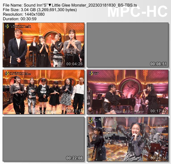 [TV-Variety] Little Glee Monster – サウンド・イン”S” (BS-TBS 2023.03.18)