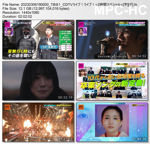 [TV-Variety] CDTVライブ！ライブ！ – 2023.03.06