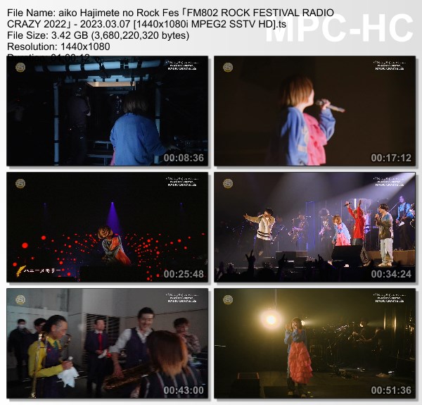[TV-Variety] aikoはじめてのロックフェス「FM802 ROCK FESTIVAL RADIO CRAZY 2022」(SSTV 2023.03.07)