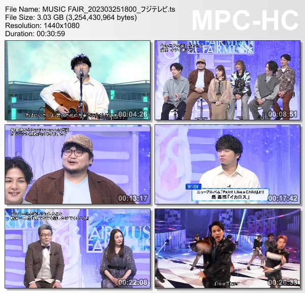 [TV-Variety] MUSIC FAIR – 2023.03.25