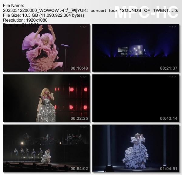 [TV-Variety] YUKI concert tour “SOUNDS OF TWENTY” 2022 (WOWOW Live 2023.03.12)