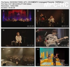 [TV-Variety] SOPHIA – MTV Unplugged (2023.03.04)