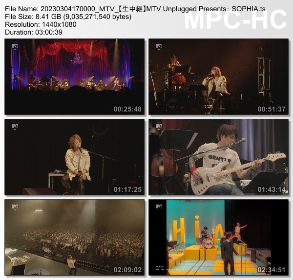[TV-Variety] SOPHIA – MTV Unplugged (2023.03.04)