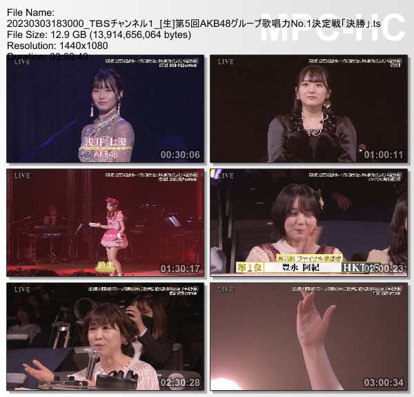 [TV-Variety] 第5回AKB48グループ歌唱力No.1決定戦「決勝」- 2023.03.03