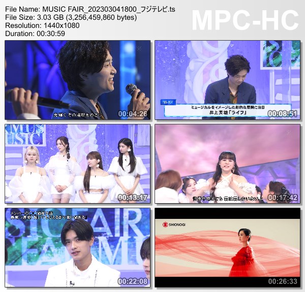 [TV-Variety] MUSIC FAIR – 2023.03.04
